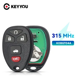 KEYYOU telecomando Fob 5 pulsanti 315Mhz per Chevrolet Pontiac G5 G6 Saturn Aura 2008 2009 per Buick telecomando KOBGT04A chiave