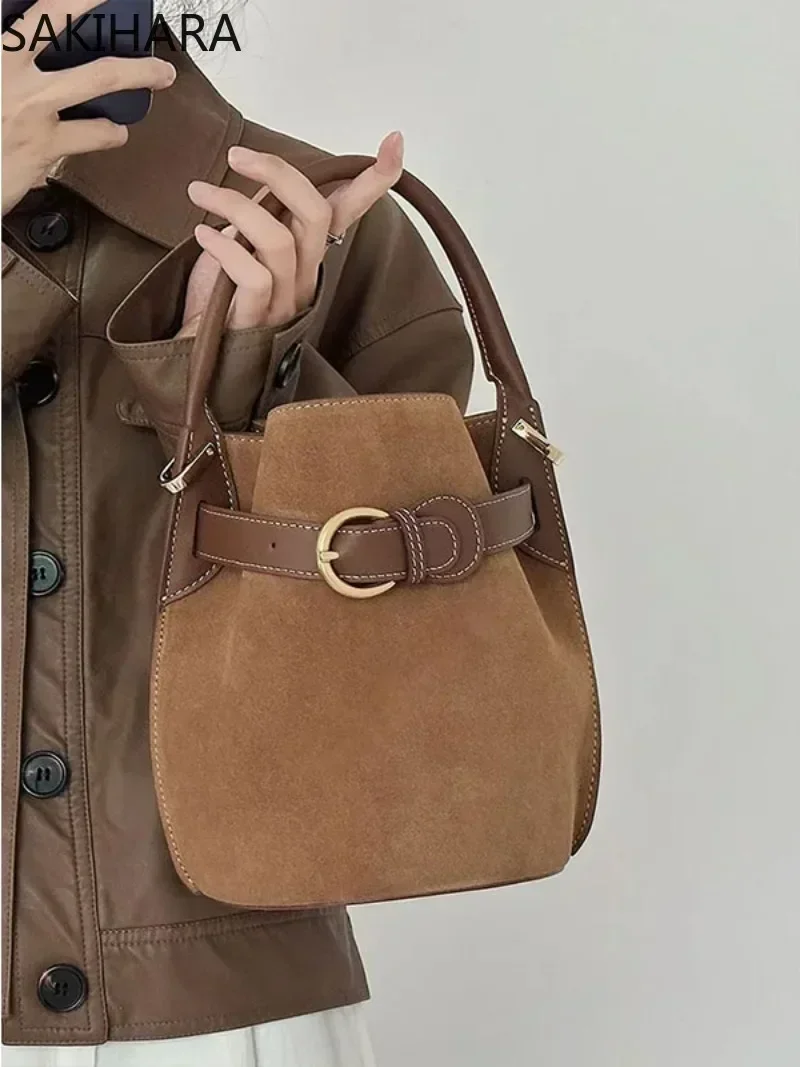 Torebki i torebki jednokolorowa klasyczna ze skóry PU nowe wiadra na co dzień duża pojemność Top-torby z uchwytami Fashion Bolsas De Mujer