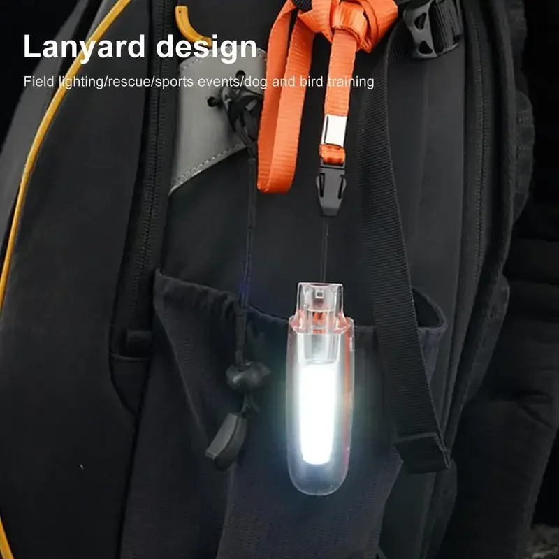 LED Multifunctional Whistle Light Camping Handheld Keychain Light 3-speed Adjustment Flashlight Emergency Whistle with Lanyard
