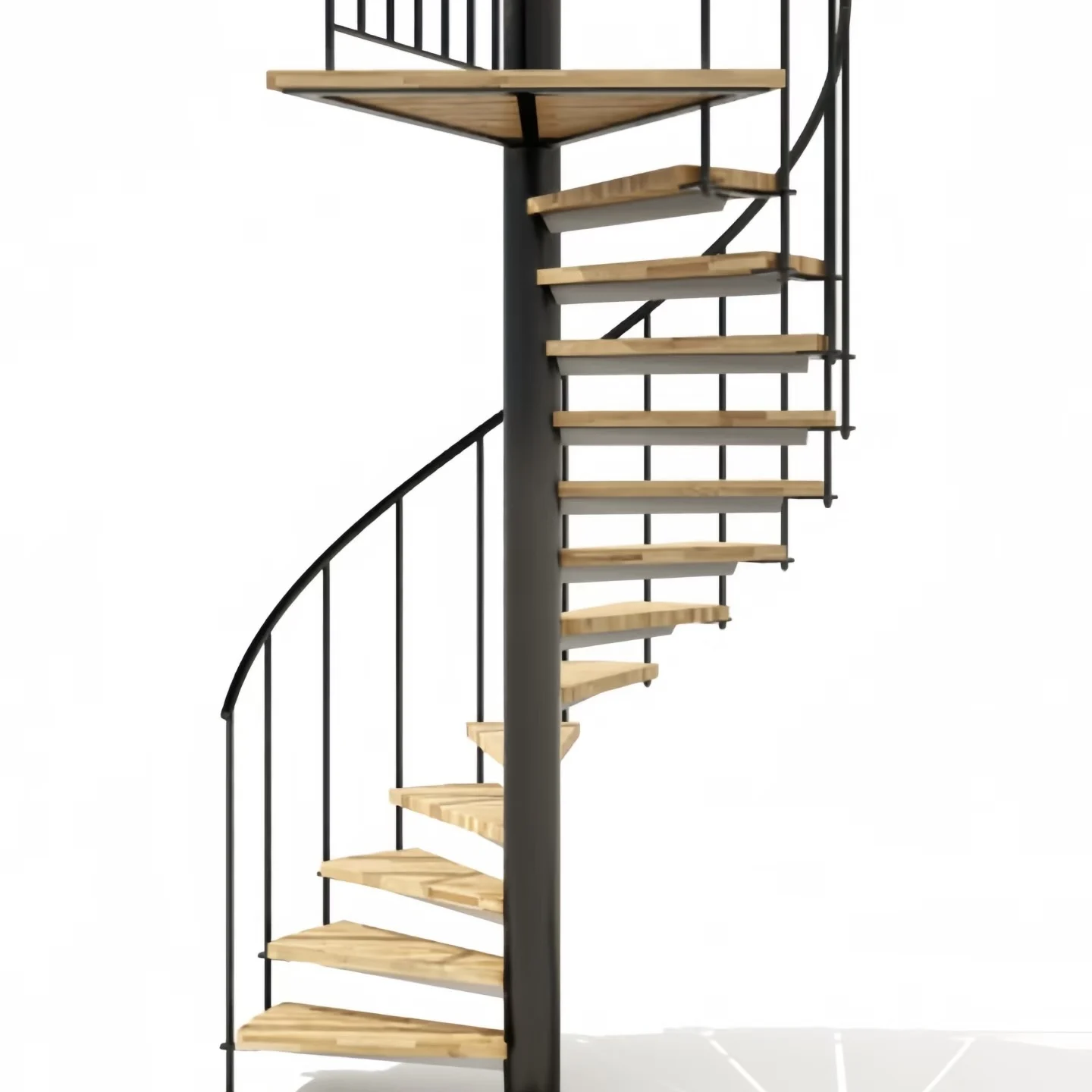 カスタマイズ可能なモダンで美しい螺旋階段、推奨される組み立て式金属製螺旋階段。