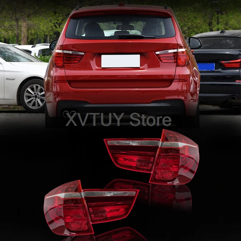 Outer Taillight For BMW X3 F25 Rear Light LED Running Light Turn Signal  Brake Backup Fog Lamps Warning Cover Car Accessories