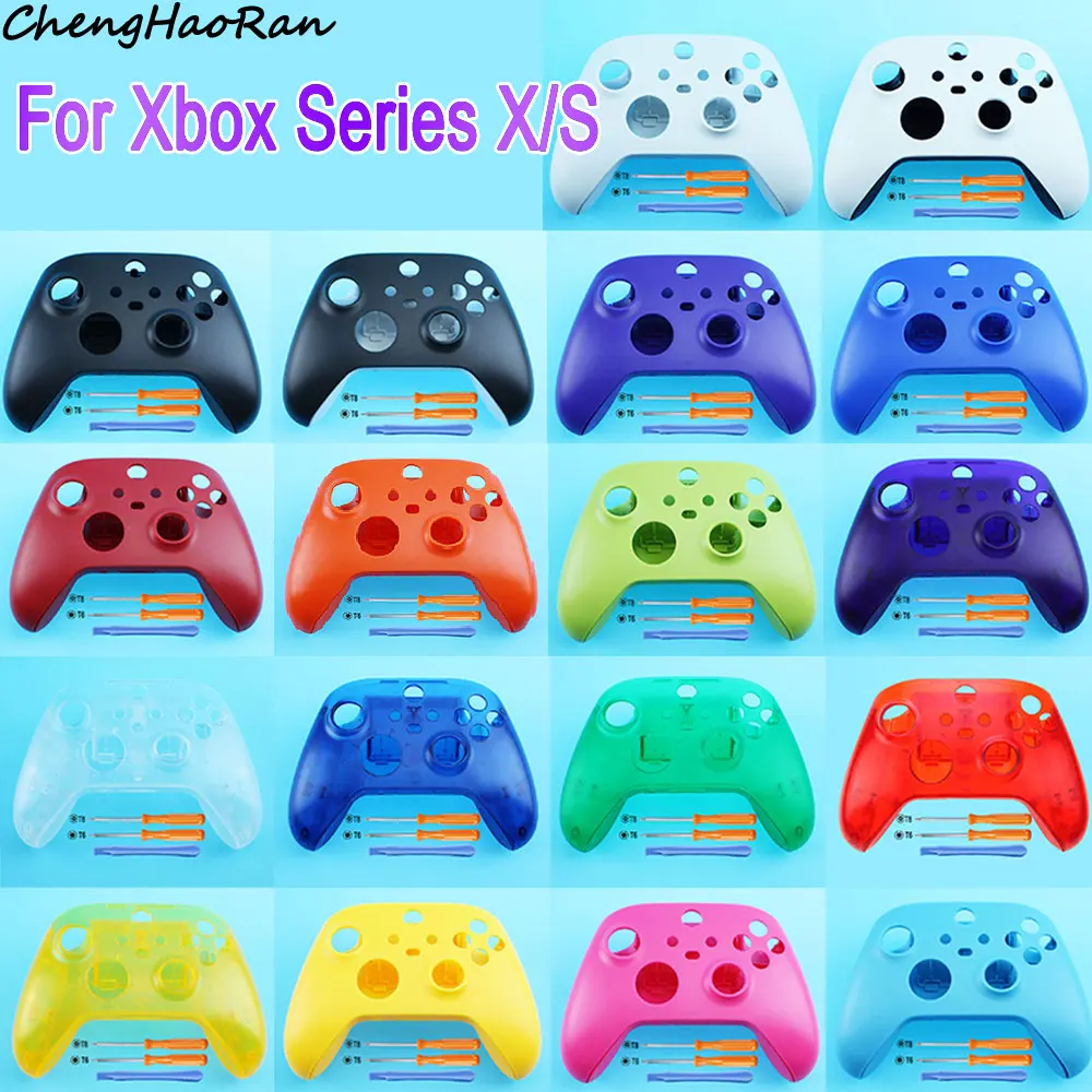1 Set For Xbox Series X/S Controller Replacement Front and Back Handle Shell with Screwdriver Tool Accessory