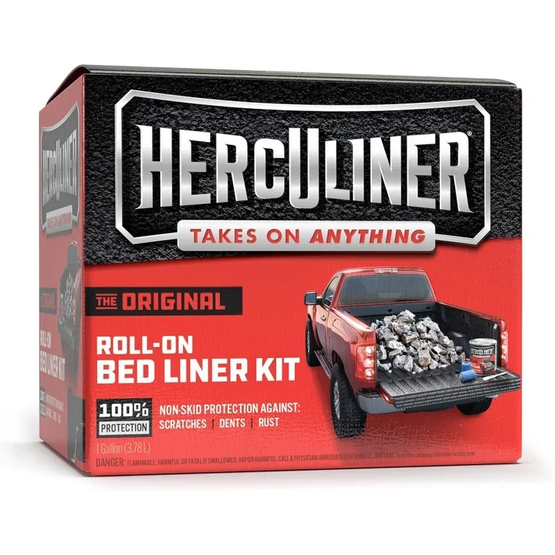 Hcl1b8 roll-on bed liner kit, black, 1 gal.