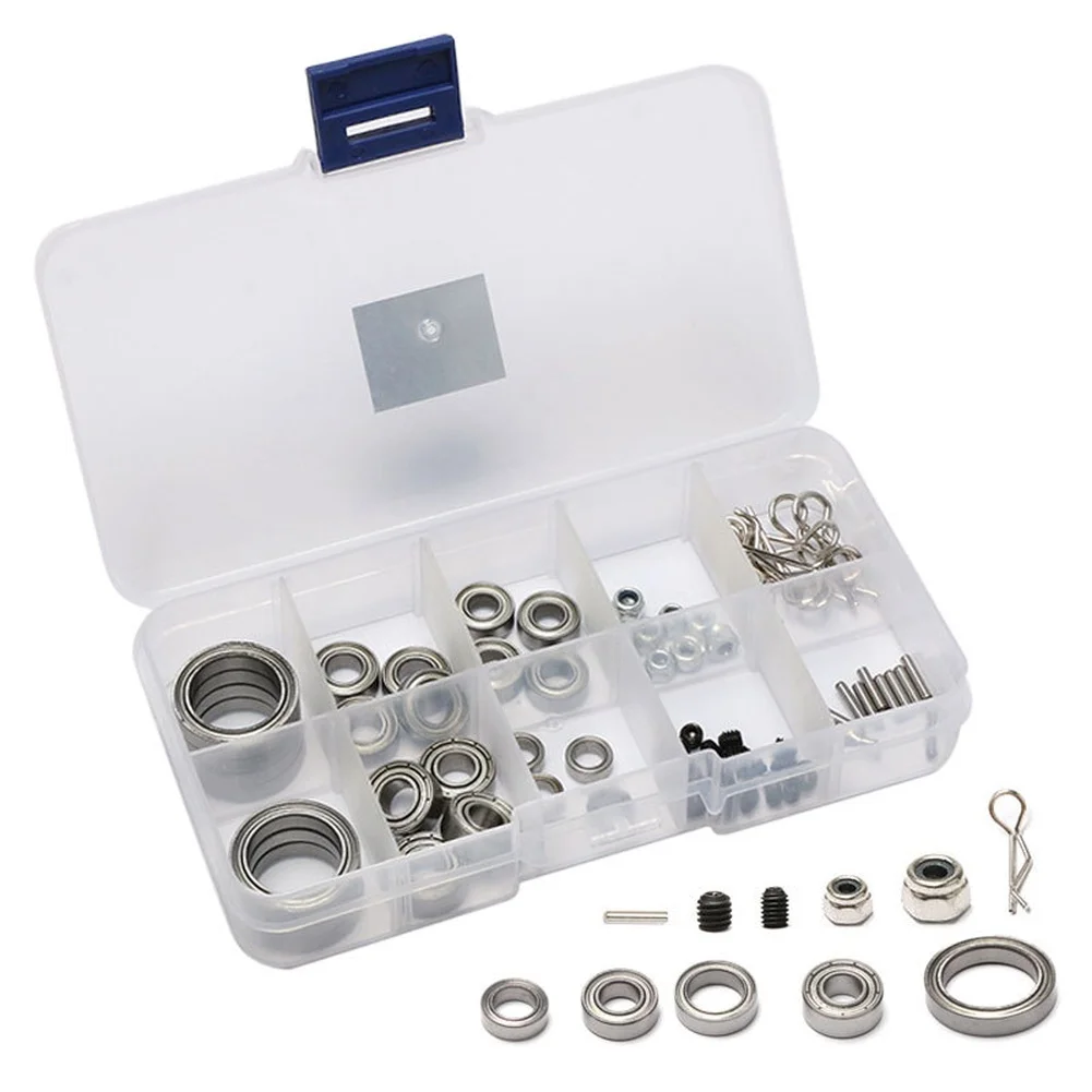 73PCS All In One RC Car Kit For For TRAXXAS For SUMMIT 1/10 With Bearings Lock Nuts Screws And R Clips For Repairs And Upgrades