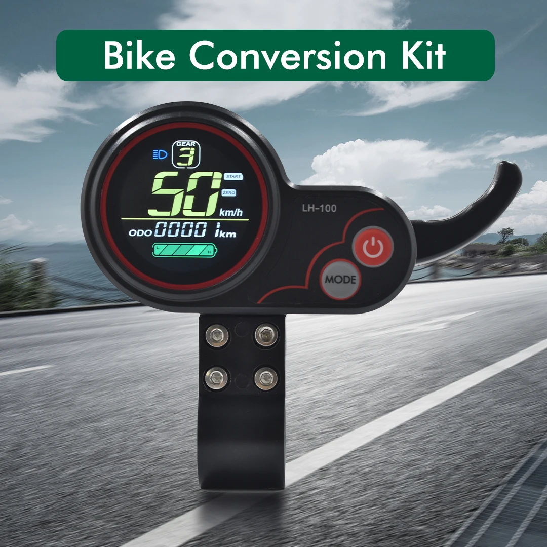 E-bike LCD LH100 Display colorato misuratore 24V-60V SM/spina di connessione impermeabile Display per bicicletta elettrica con USB UART