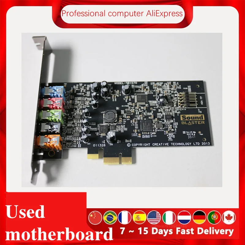 

Creative Sound Blaster For Audigy FX PCIe 5.1 Geluidskaart met Hoge Prestaties Hoofdtelefoon Amp