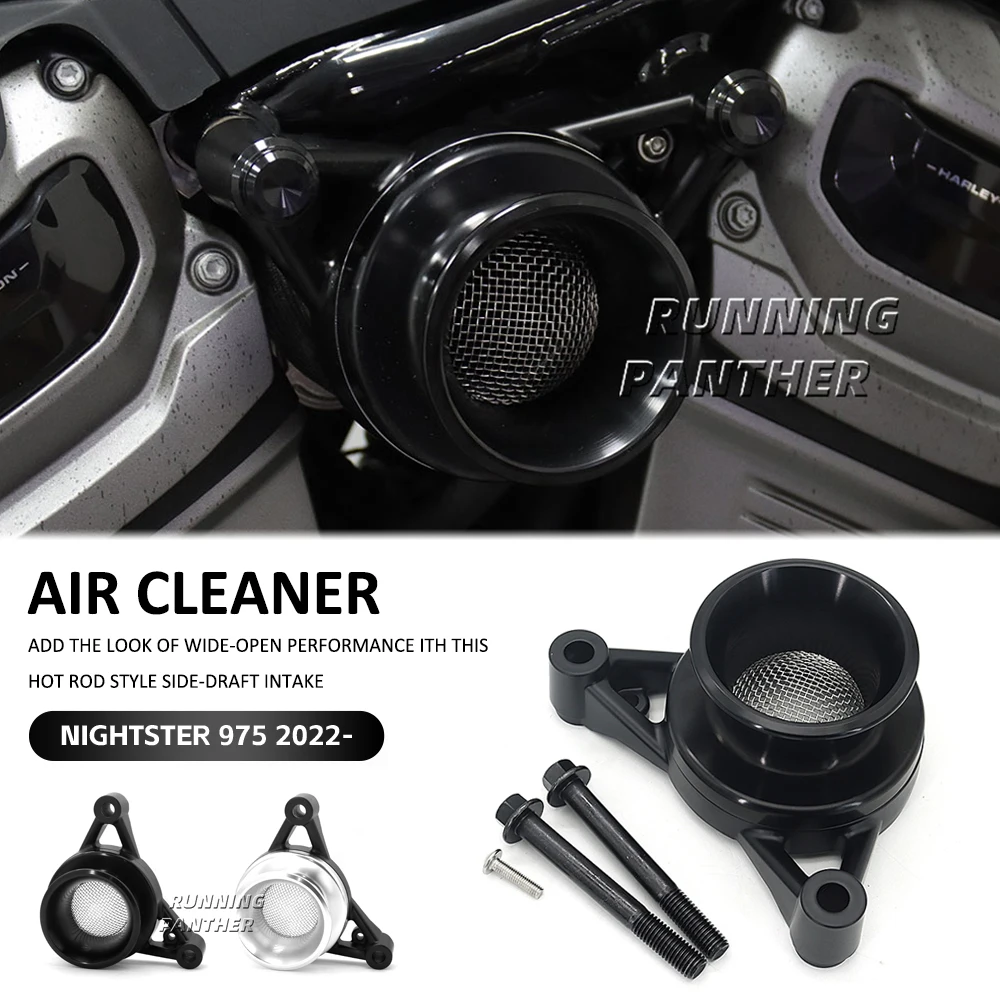 

For Harey Nightster 975 RH 975 RH975 Nightster975 2022 2023 Motorcycle Accessorie Air Cleaner Intake Filter Cover Velocity Stack