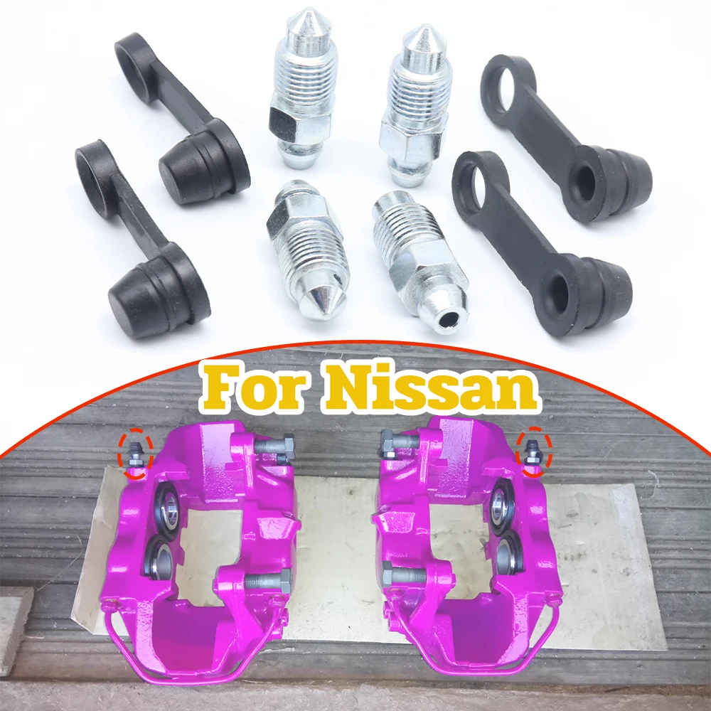 

Front Left Right Caliper Bleed Nipples Screws Repair Kit for Nissan GT-R R35 2007-2022 Skyline R33 R34 1993-2008 Spare Parts Car