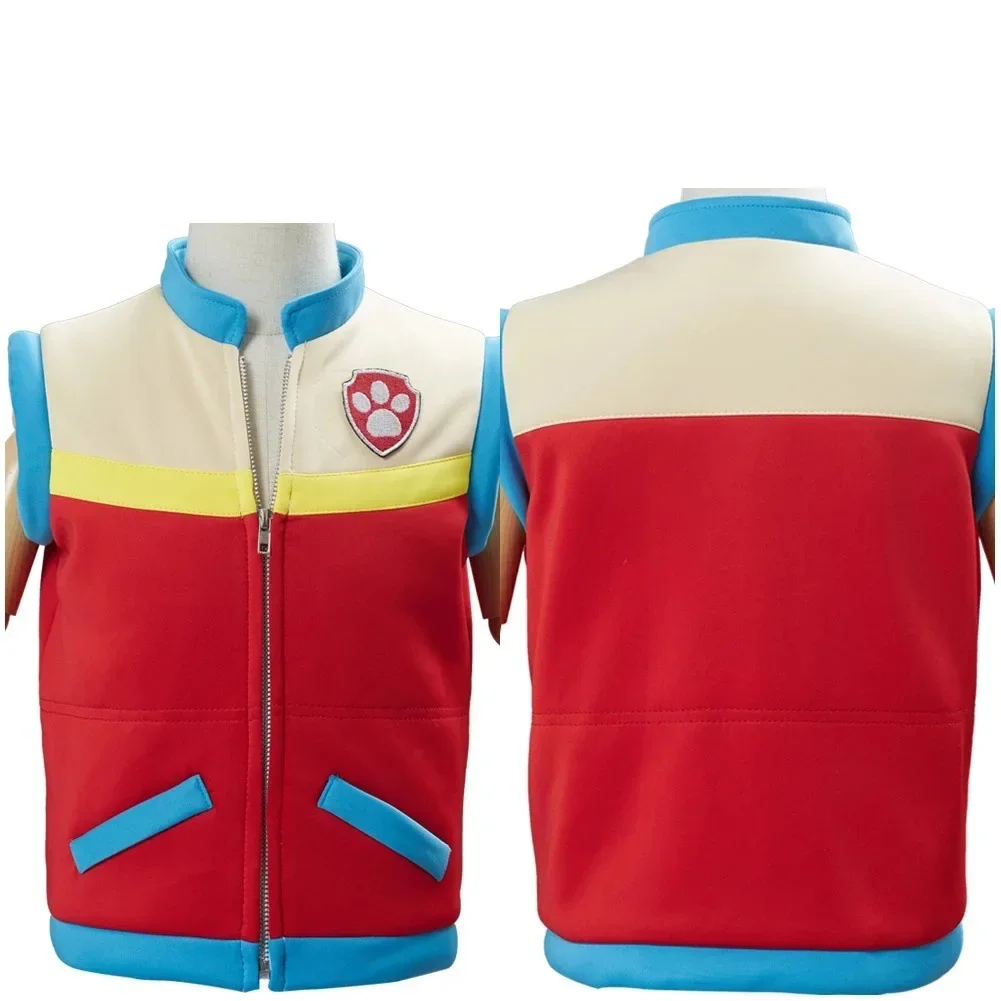 Child Adult Captain Ryder Cosplay Costume Boy Vest Jacket Coat Pants Suit Dog Red Sportswear Halloween Anime Movie Outfit Unisex