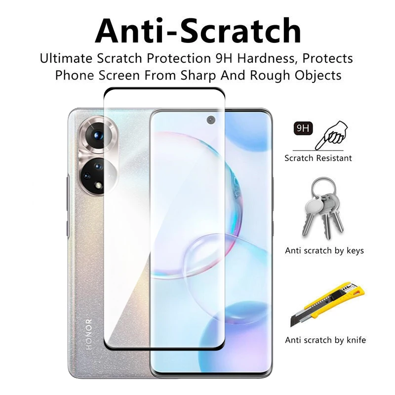 For Honor 50 Glass Honor 50 60 70 80 90 Pro Magic5 Pro Tempered Glass 3D Full Cover Curved Screen Protector Honor 50 Lens Film