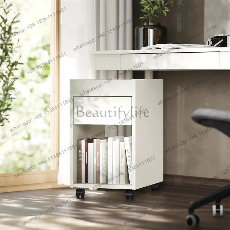 Chest of Drawers Modern Minimalist Nightstand with Casters Storage Cabinet Furniture Bedroom Movable Side Table Nordic