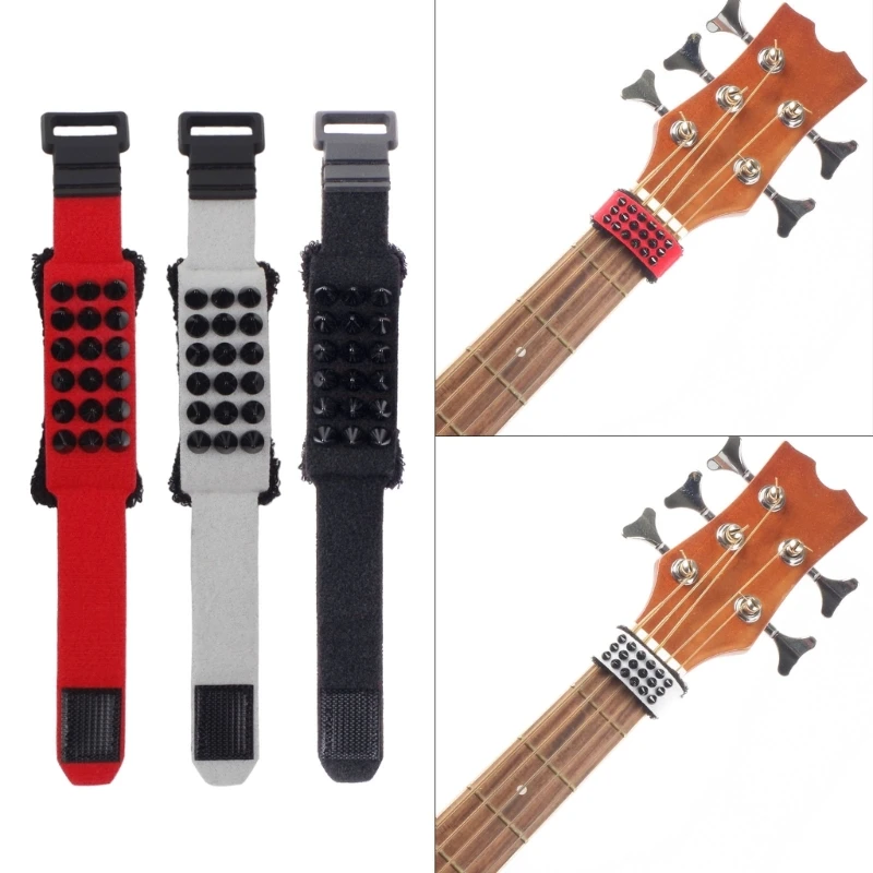 Adjustable Guitar Fret Muter Wraps Bass Mute Punk Style Guitar Fret String Mute Dampener Guitar Fretboard Muter