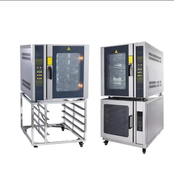 Precio al por mayor profesional, horno combinado pequeño eléctrico de 3 cubiertas de vapor único de convección con vaporizador