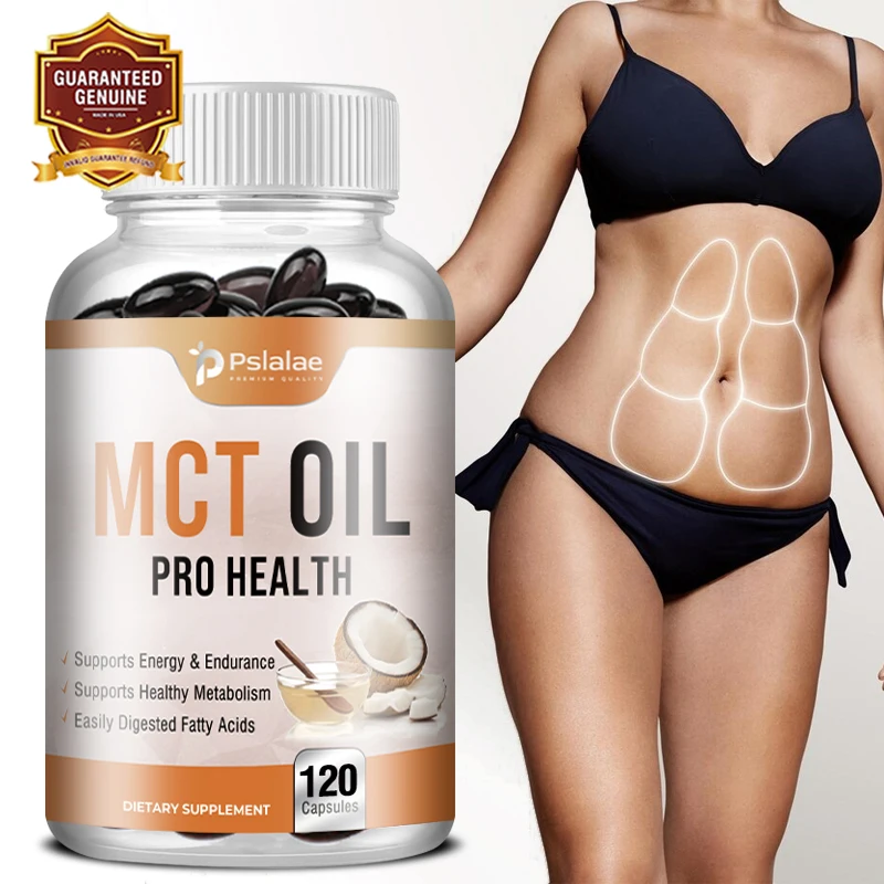 

MCT Oil Capsules - Supports Healthy Metabolism, Helps Regulate Eating Habits, Replenishes Energy, and Improves Endurance
