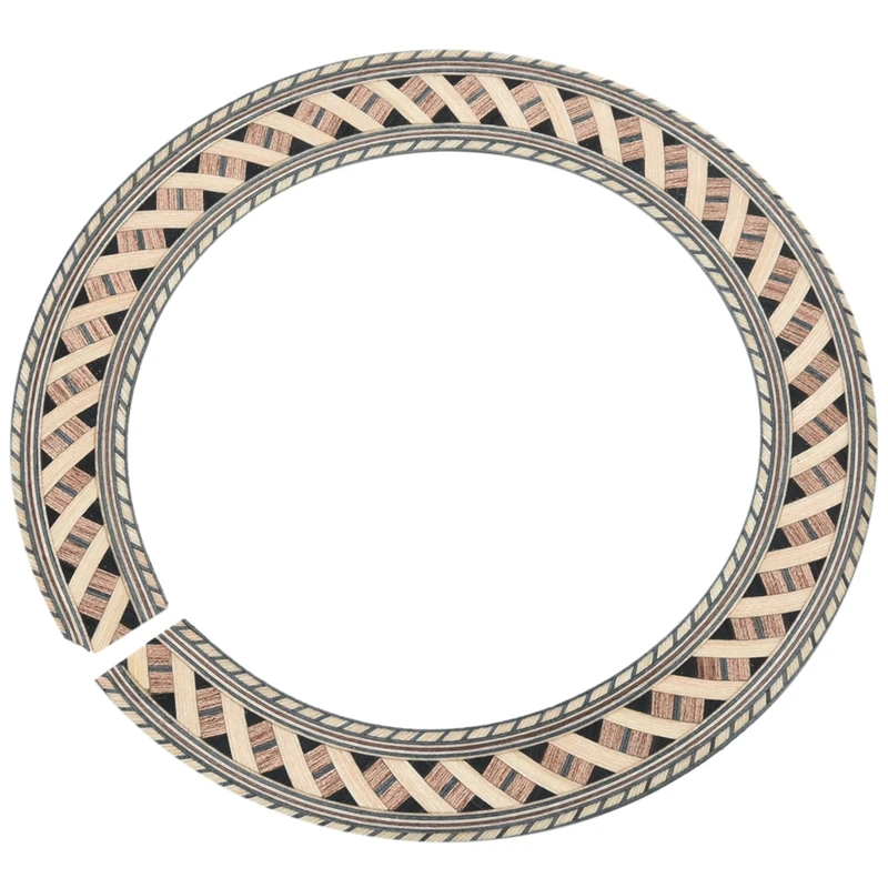 Nova guitarra clássica incrustação de madeira soundhole roseta diâmetro interno 93mm