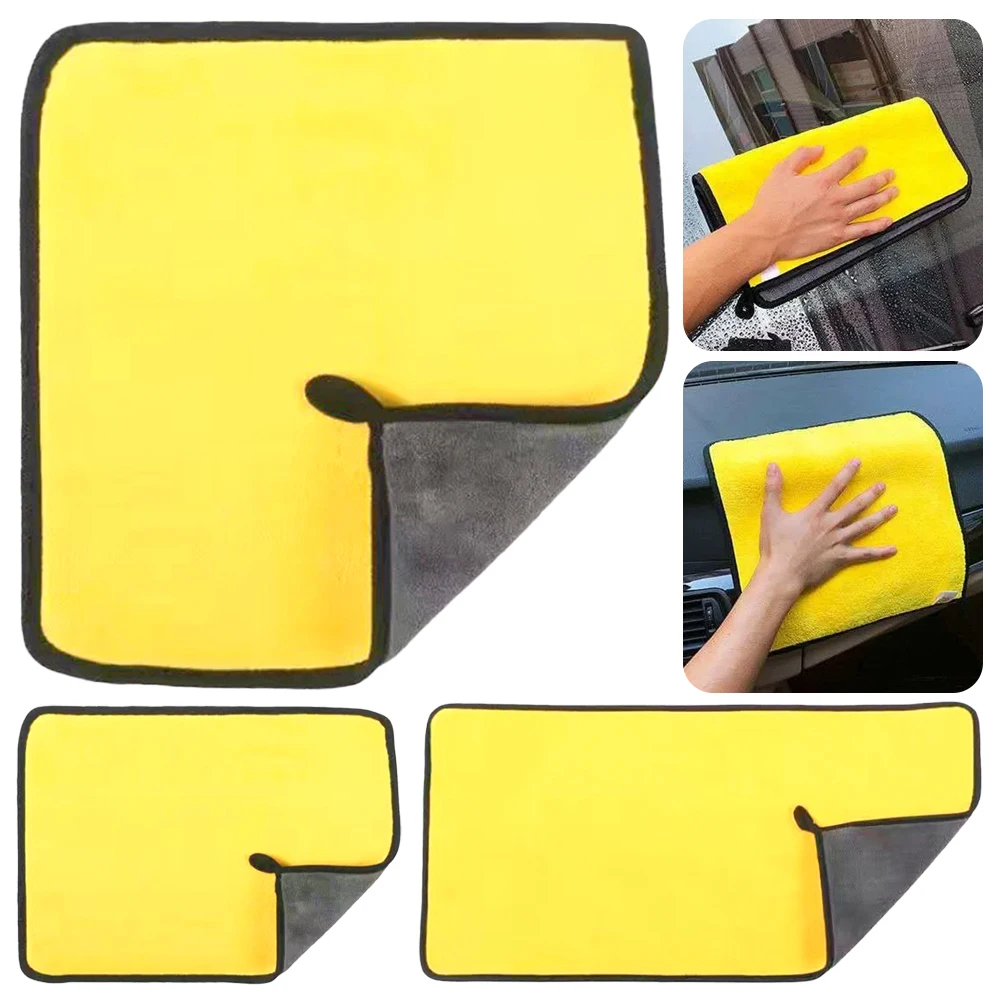 

5/10 шт. бархатное полотенце из микрофибры, ультра-абсорбирующая быстросохнущая салфетка для чистки и сушки, двухсторонняя многоразовая кухонная салфетка для чистки