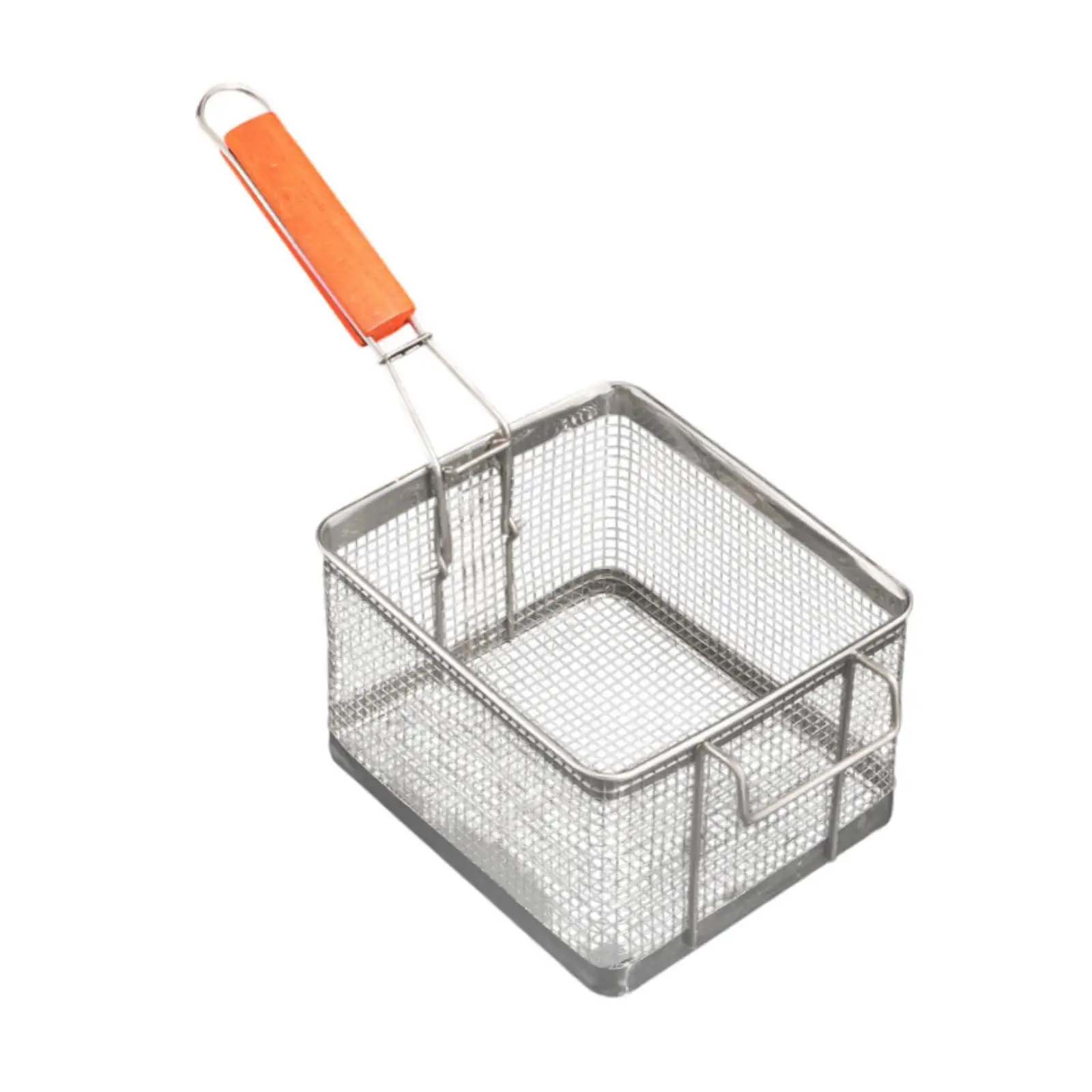 Commercial Fry Basket Frying Serving Basket Portable Food Strainer Frying Strainer for Restaurant Kitchen Onion Rings Cafe
