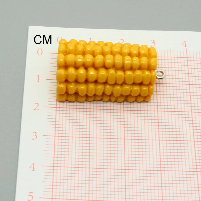 5 sztuk uroczych uroczych imitacja jedzenia z żywicy kukurydzianych amulety dla kolczyk wisiorek do tworzenia kreatywnych akcesoria do biżuterii