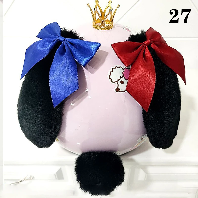 

30 Styles Motorcycle Helmet Decoration Cute Bunny Ears Motocross Full Face Off Road Ski Helmet Accessorie 3D Sticker Car Styling