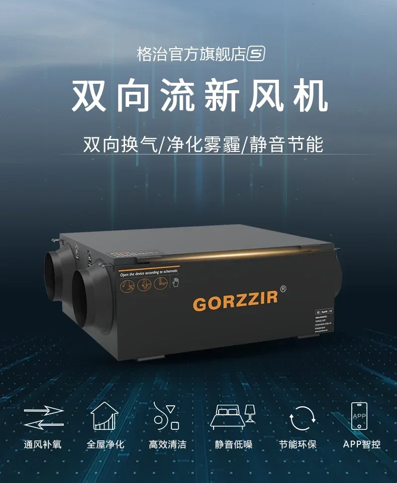 Two-Way Flow Fan Integrated Central Fresh Air System - Commercial Ventilation Equipment