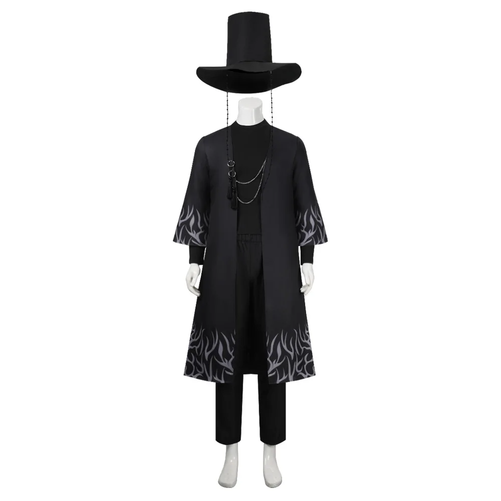 Anime saja meninos cosplay traje halloween impresso k-pop demônios caçadores cosplay quimono conjunto mostrar roupas de festa chapéu para crianças adultas