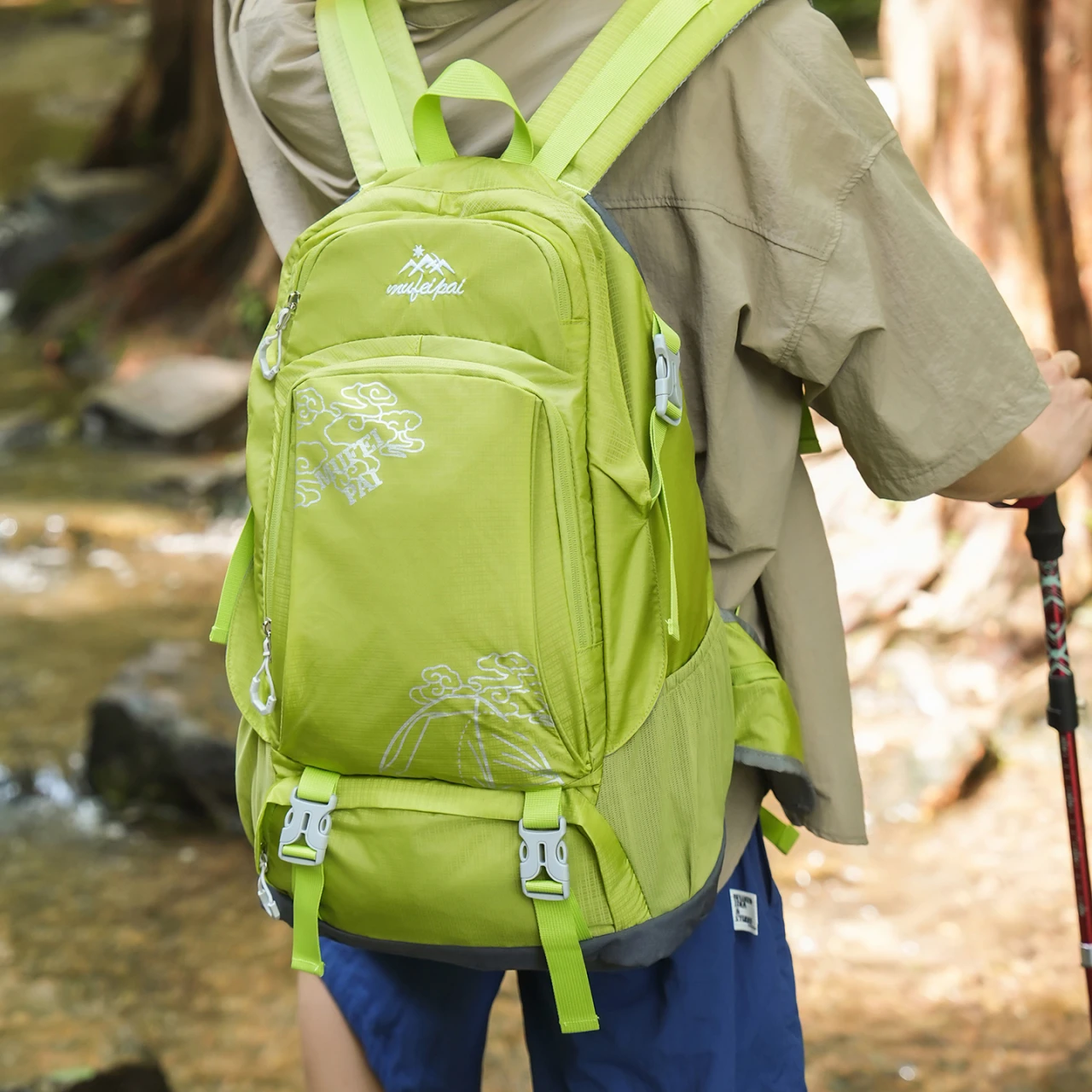 Waterproof Hiking Backpack Large Capacity Outdoor Rucksack Men Women Camping Trekking Travel Sports Daypack with Fashion Pattern
