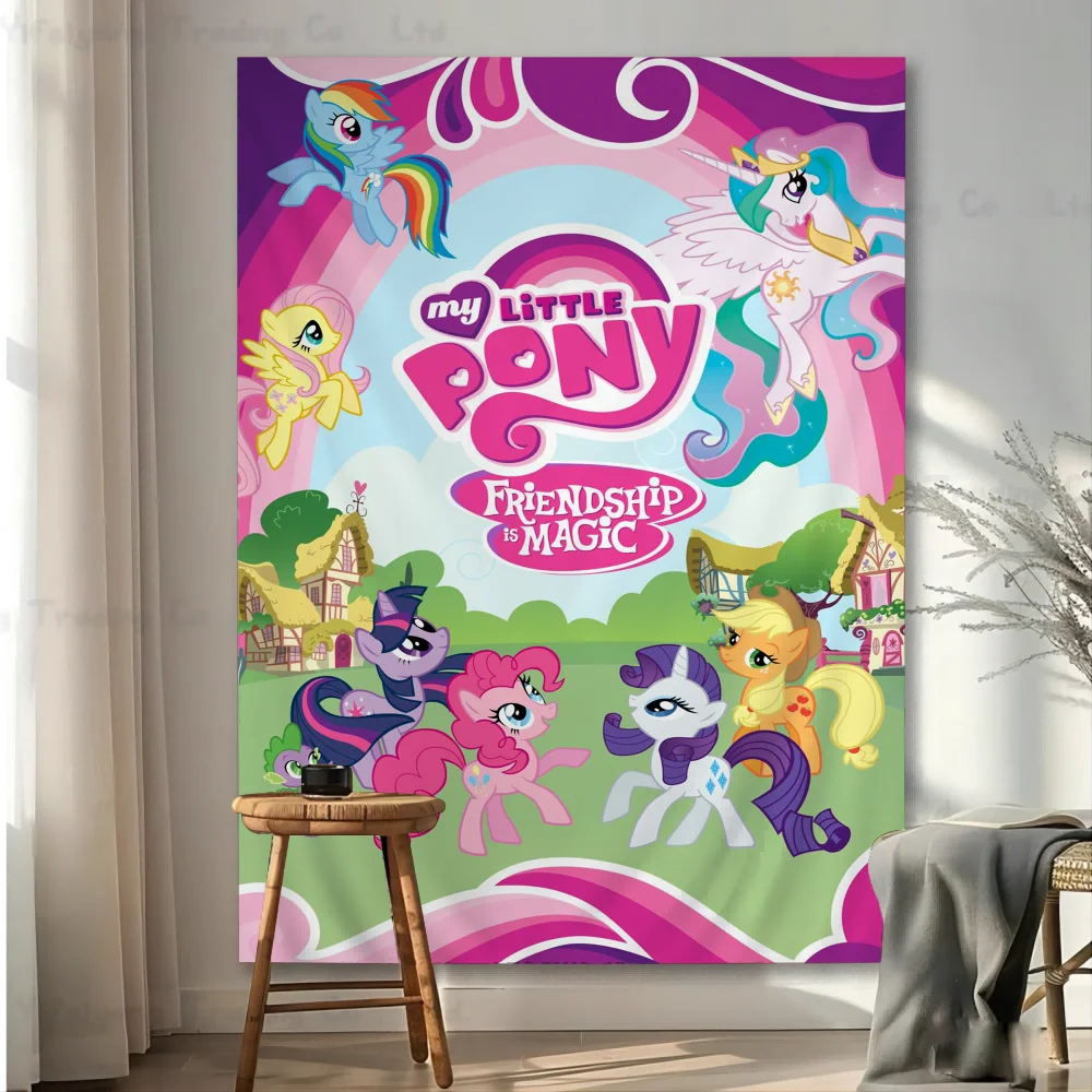 Cartoon My Little P-pony Anime Tapestry Cheap Hippie Wall Hanging Bohemian Wall Tapestries Mandala Home Decor