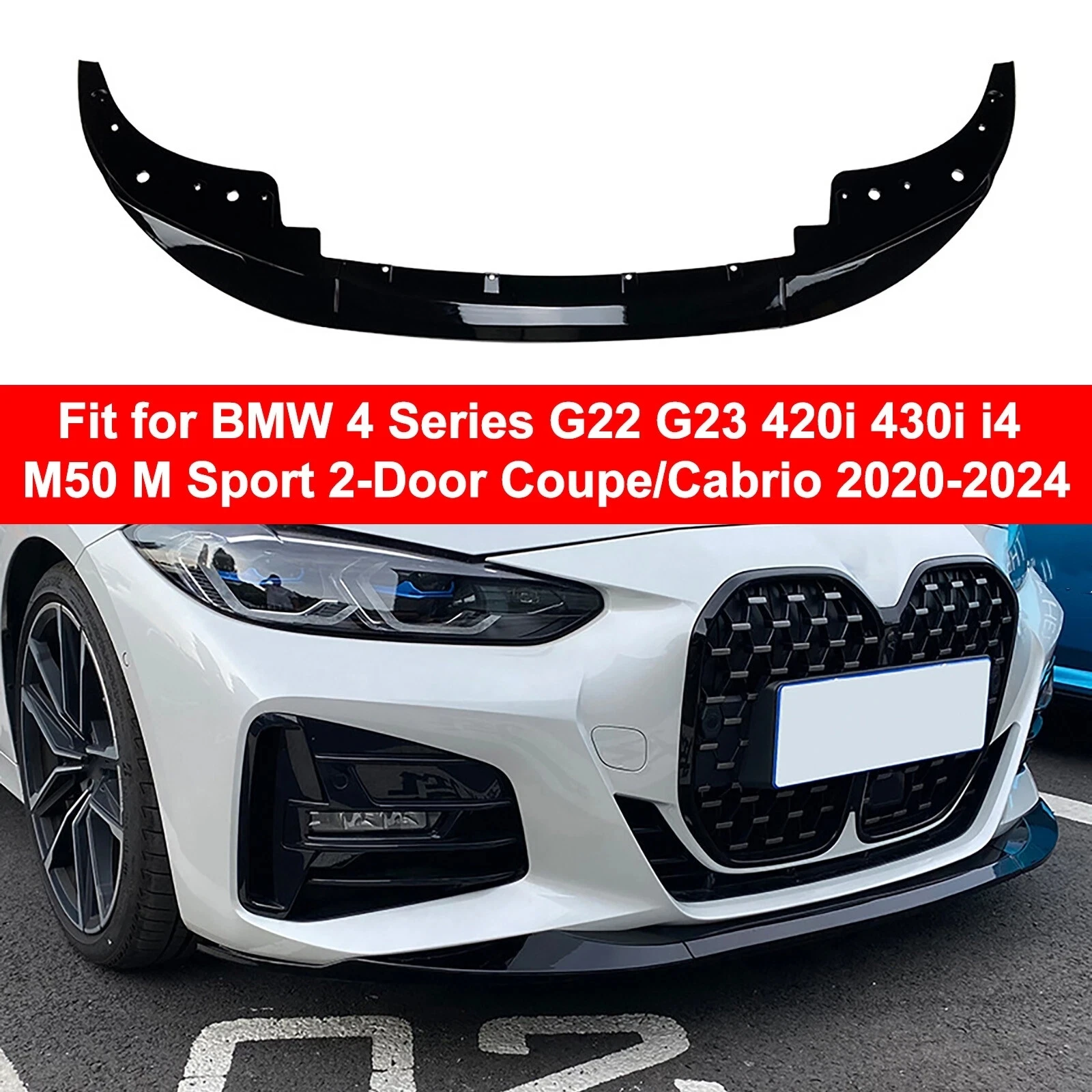 

Спойлер переднего бампера для BMW 4 серии Coupe M-Performance G22 G23 G26 2020-2024, диффузор, комплект обвеса, спойлер