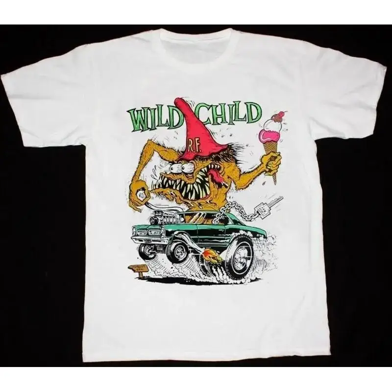 

Ed Roth Rat Fink Wild Child 100 Cotton Black Size S 4XL T Shirt KK1359