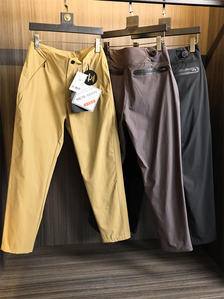 

Мужские летние спортивные брюки из легкой технологичной ткани, водонепроницаемые, дышащие, прямого кроя, повседневные, модные, городские, стильные