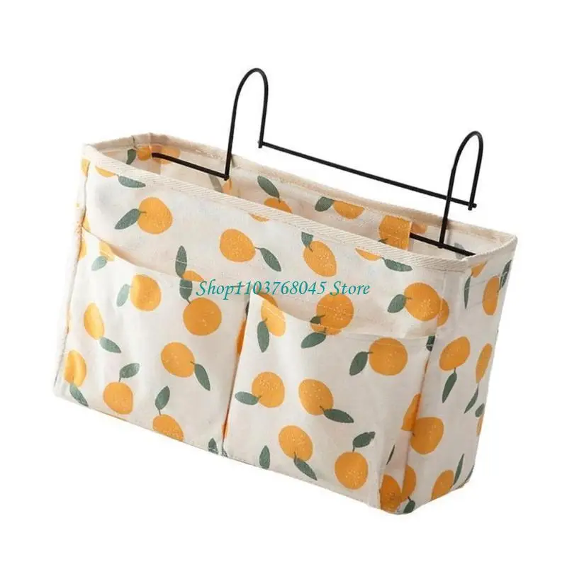 R53F Bedside Organizers Cotton Linen Materials Hanging and Space Saving Designs for Adults Daily Use Home Storage Solution