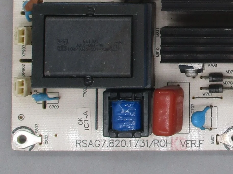 ถอด Hisense Tlm32v68a Power Board Rsag7 820.1731 4 14 Pin