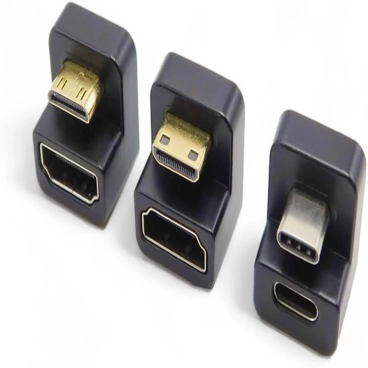 

Ultra Thin 180 Degree Mini U Shaped Male to Female Extender Converter for Portable Monitor, Laptop, Tablet, Camera and Projector