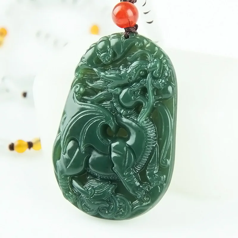 Hetian Kylin Gray for Men and Women Kirin Jade Pendant