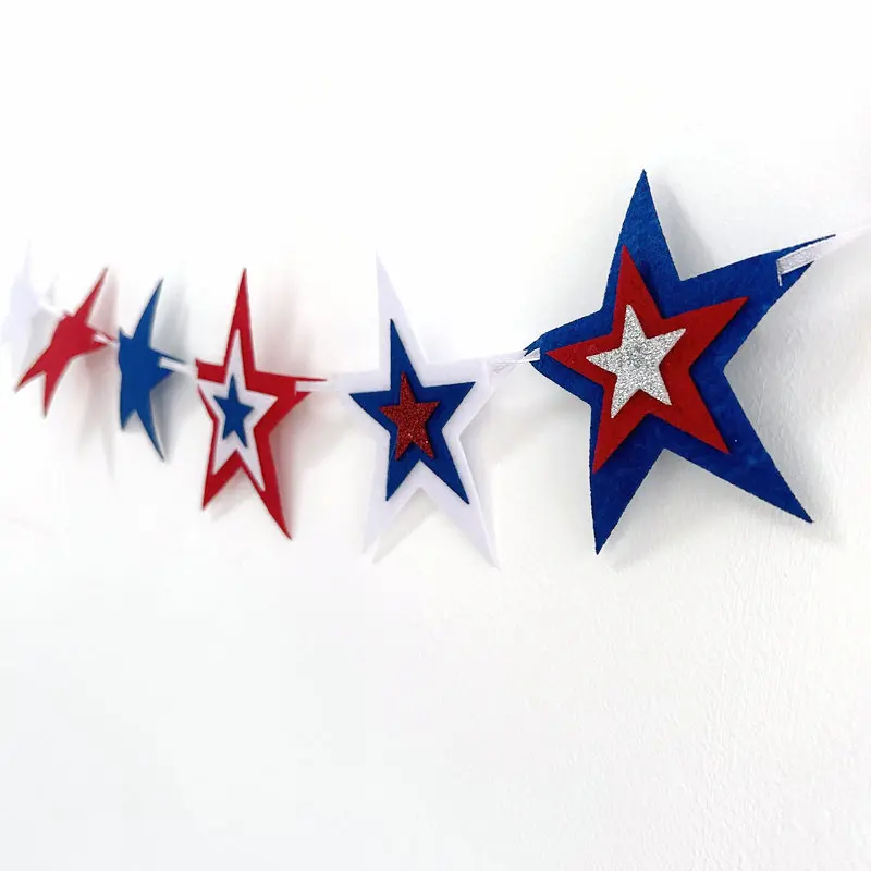 USA Flag Banner Party Decoration Prop, American Flag Banner, Whirlpool Ceiling Garland, July 4th Spiral Pendant