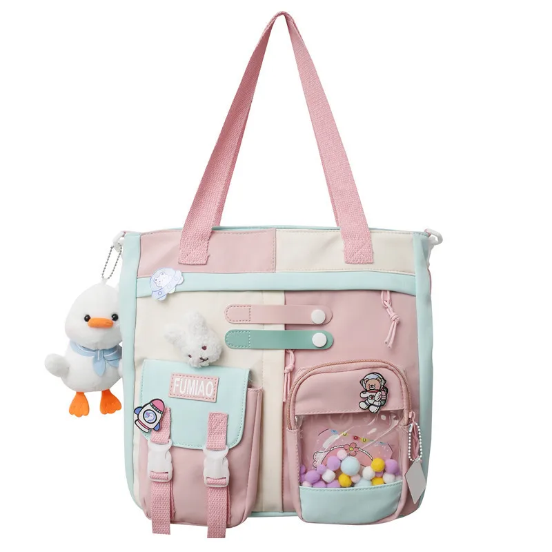 Fashion School Student Handbags Colorful Large Capacity Japanese Schoolbags for Girls Breathable Waterproof Teenage Bookbags