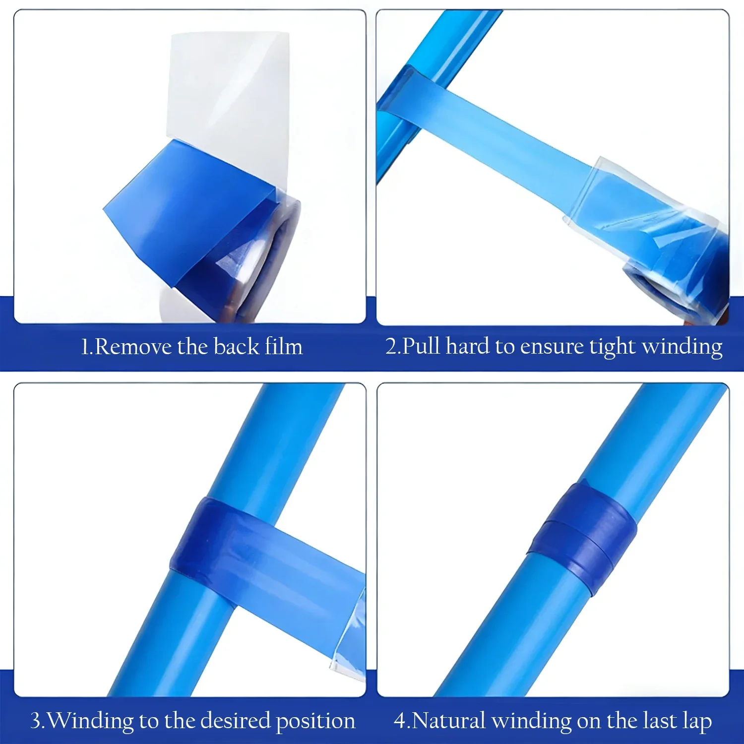 1-10Roll Self-Fusing Silicone Repair Tape, Waterproof Highly Elastic Leak Tape for Pipe, Hose & Electrical Insulation