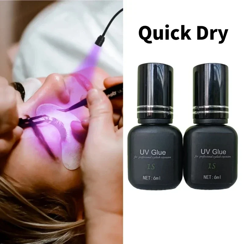 NEW UV Eyelash Glue Gel 6ml For Fake Lashes Eyelash Extension Adhesive Light Curing Quick Dry Long-Lasting Professional Supplies