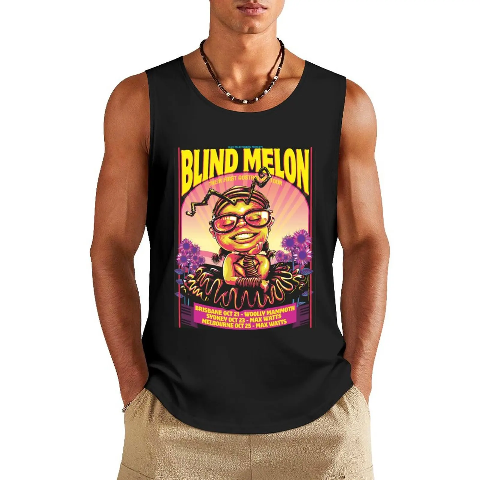 Australian Tour-Blind Melon Tank Top sleeveless mens clothing Sleeveless T-shirt