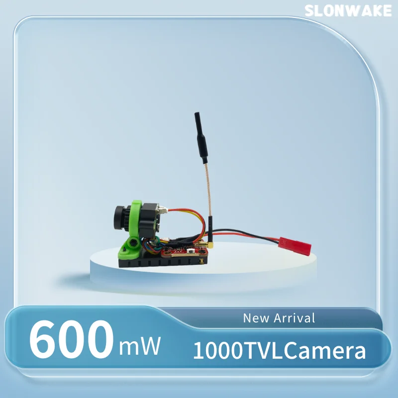 SLONWAKE Verbesserte 5,8 GHz 48CH 600 mW einstellbare FPV-Senderkamera CMOS 1000TVL FPV-System für RC Quadcopter FPV Racing Drone