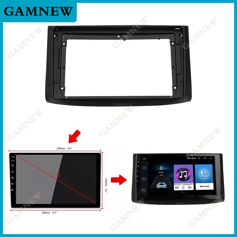 9 Inch Car Frame Fascia Adapter For Chevrolet Aveo Lova Captiva Epica Ravon Nexia Gentra Android Radio Dash Fitting Panel Kit