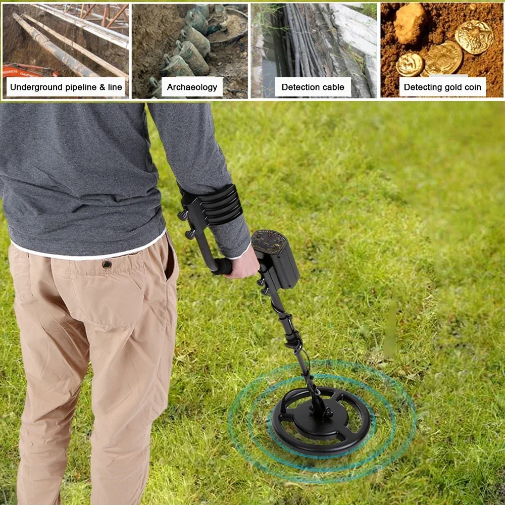 Metal Underground Metal Detector Rechargeable Lightweight High Sensitivity Ground Nugget Detector Gold Digger