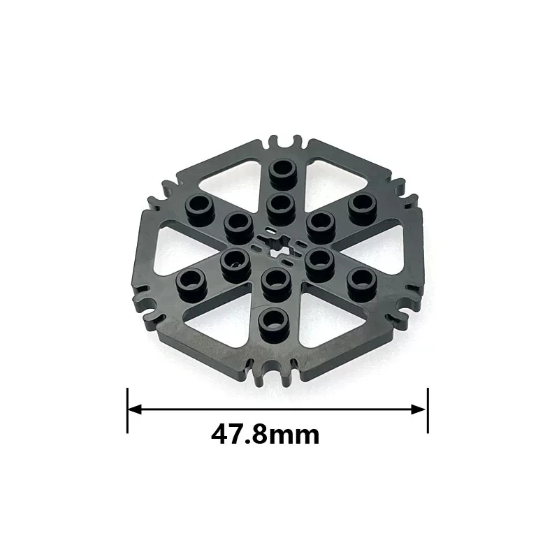 Special Building Blocks Part 64566 MOC Connected 6x6 Hexagonal Board with Clip Ends Assembles Particles Kit 50g/14PCS Brick Toy