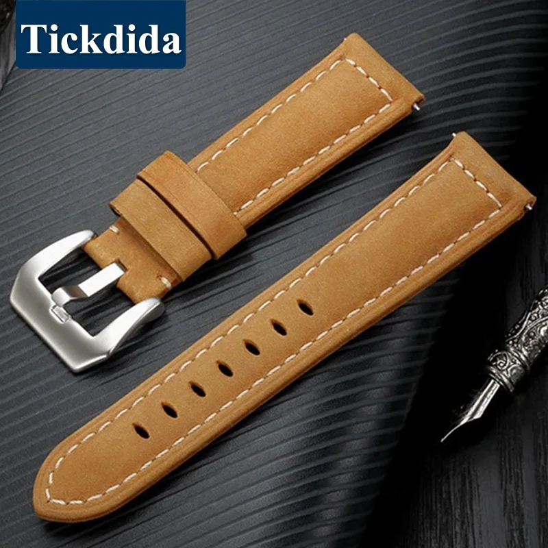 

Vintage Nubuck Leather Strap for Huawei Watch GT 3 SE GT3 SE Amazfit GTR 4 3 22mm 20mm Watchband for Samsung Watch 5 4 Classic