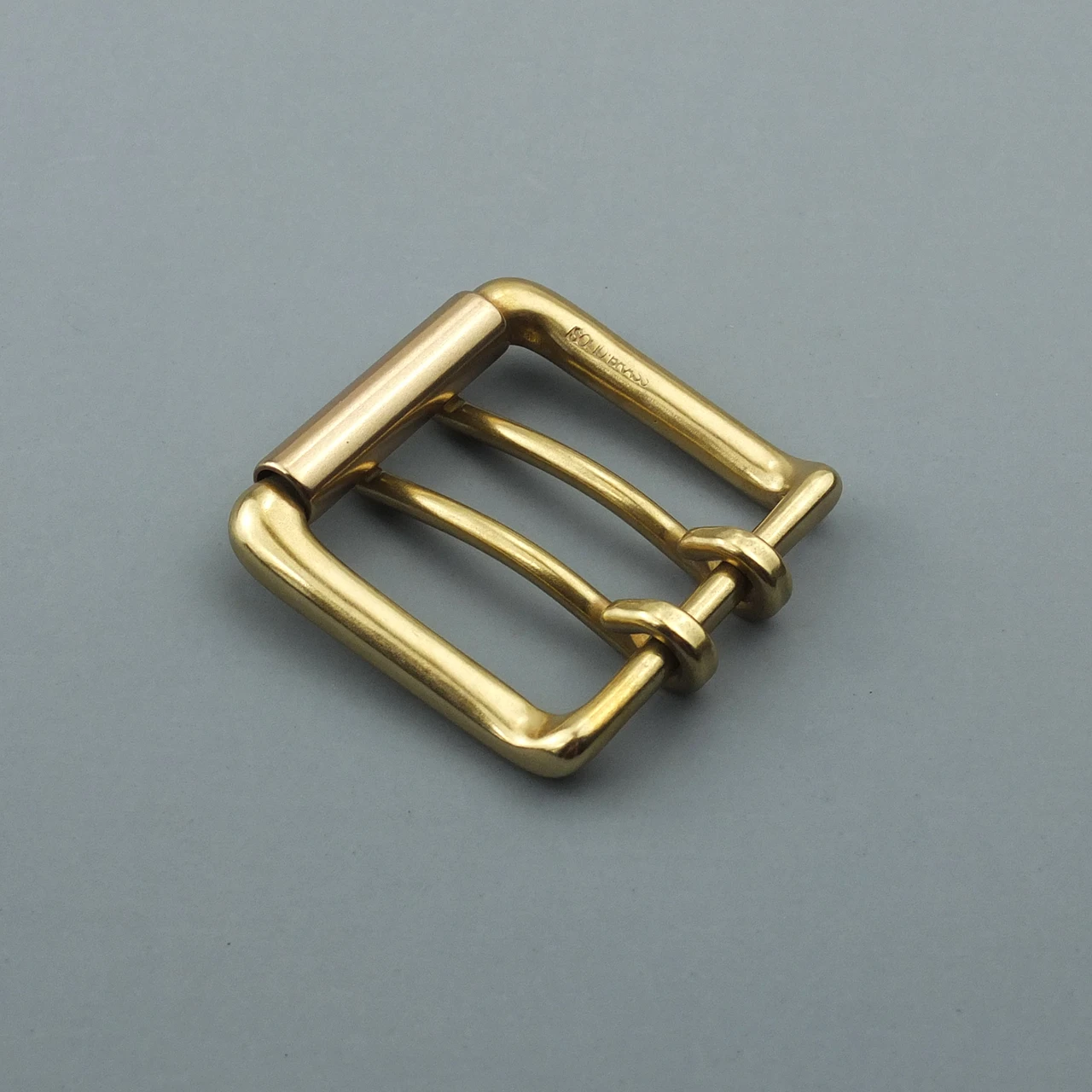 DIY Leather Craft Hardware 38MM Double Pins Buckle For Men BOR Finish Brass Belt Roller Buckle Belt Buckle Accessories