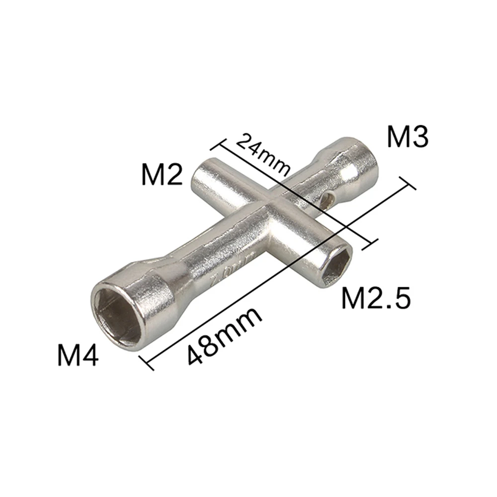 4mm 5mm 5.5mm 7mm Metal Cross Wrench Hex Socket Repair Tyre Nut Removal Tool for 1/10 HSP Tamiya HPI Kyosho SCX10 RC Car