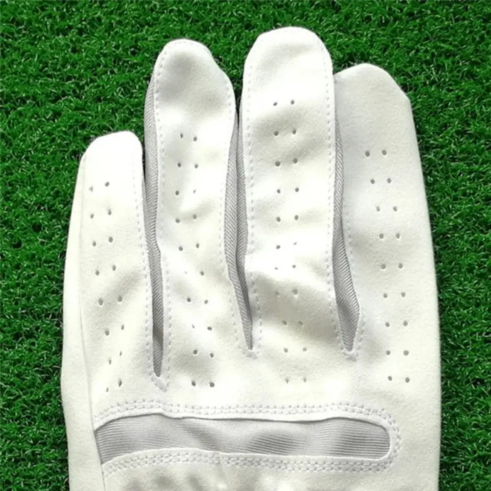 

Sheepskin Men's Sports Golf Glove Breathable Single Left Hand Leather Golfing Glove White Maximum Grip Golf Gloves Male