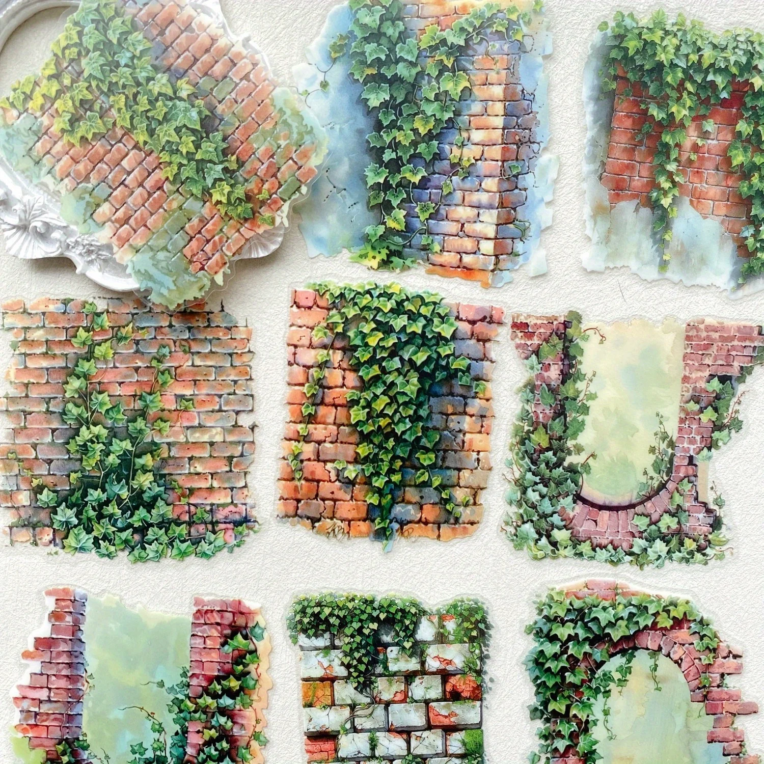 10pcs Plant Flowers Sticker PET Material Junk Journal Hand Account DIY Decoration Scrapbooking Photo Album Craft image 5