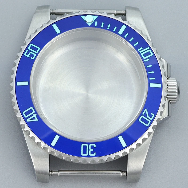 40mm Watch Diving Case Full Text C3 Luminous Ceramic bezel Sapphire For Seiko Nh35 Nh36 Nh34/38 2824 8215 28.5mm Dial Submariner