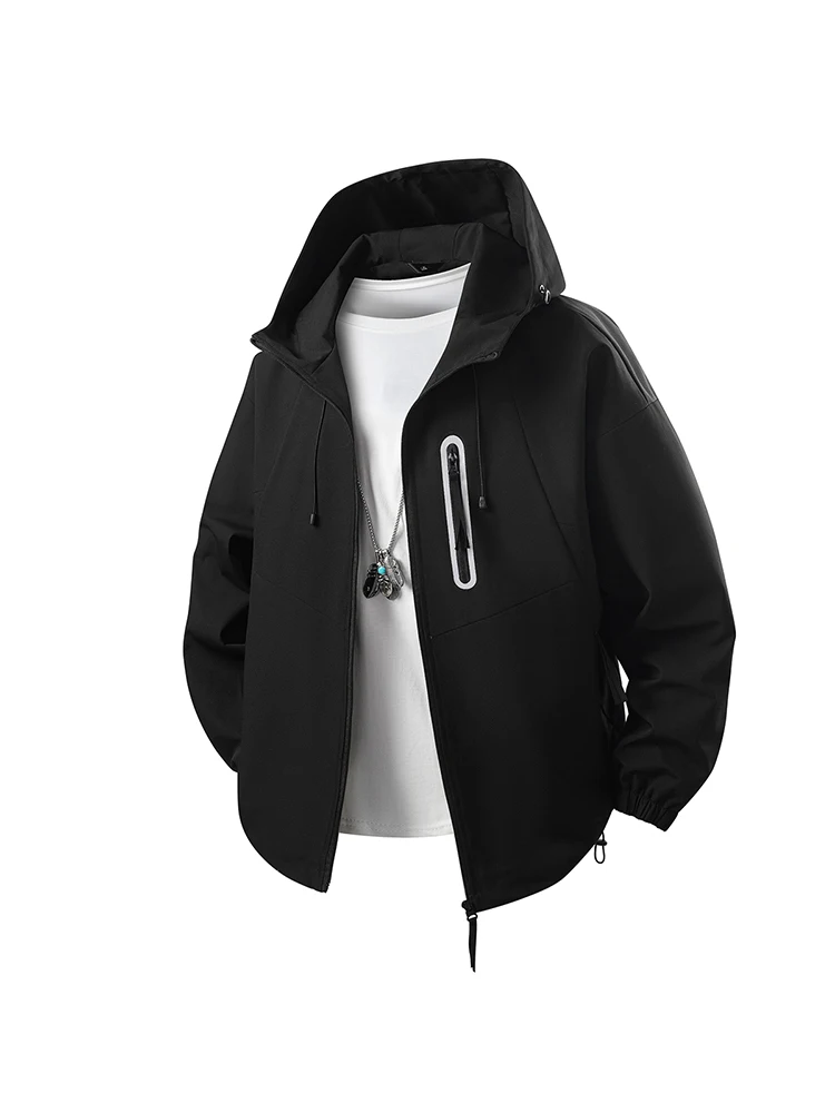 

Outdoor Tee-Proof Jaet Men's Casual Hooded Windproof Breathable Spring Autumn New Sle Workwear Coat for Couples